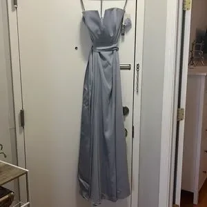 White by Vera Wang | Dresses | White By Vera Wang Davids Bridal Vwire Crepe  Mermaid Bridesmaid Formal Dress | Poshmark